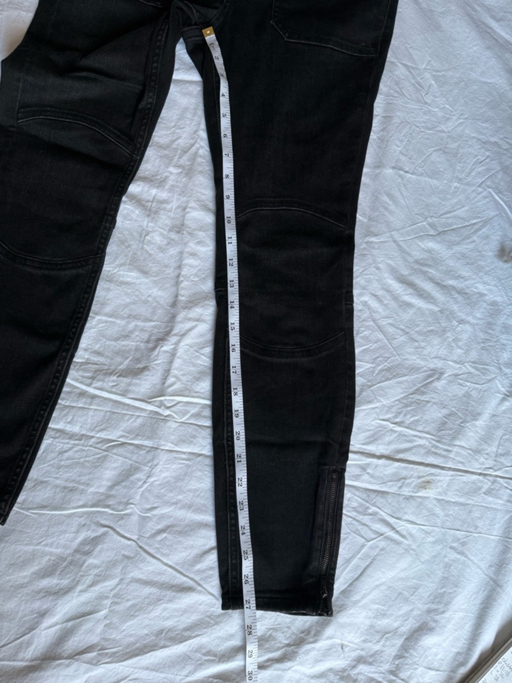 Pilcro and the Letterpress High Rise Black Moto Skinny Jeans Size 30 - Picture 15 of 15